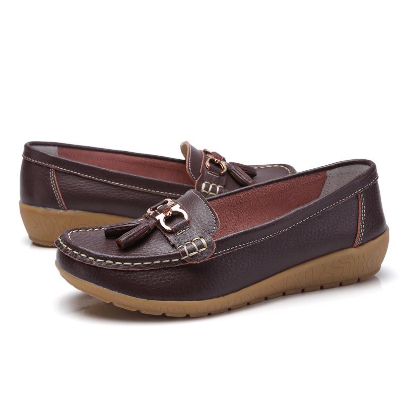 Plus Size Women's Flat Loafers: Comfortable Spring/Autumn Shoes for Moms & Pregnant Women, Sizes 35-44.