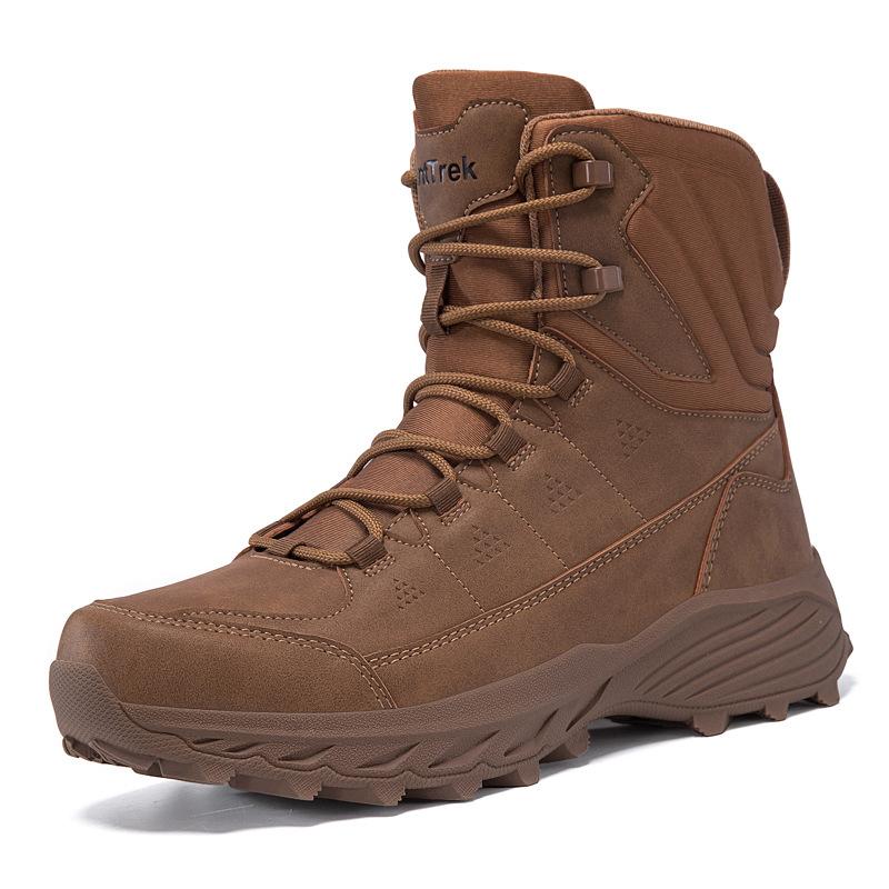 Large size outdoor hiking shoes men's and women's non-slip and wear-resistant off-road hiking shoes desert combat boots wholesale