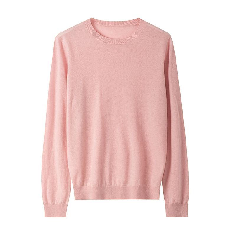 Crew Neck Commuter Pullover Wool Sweater Women's Autumn and Winter Loose Versatile Warm Knitted Top