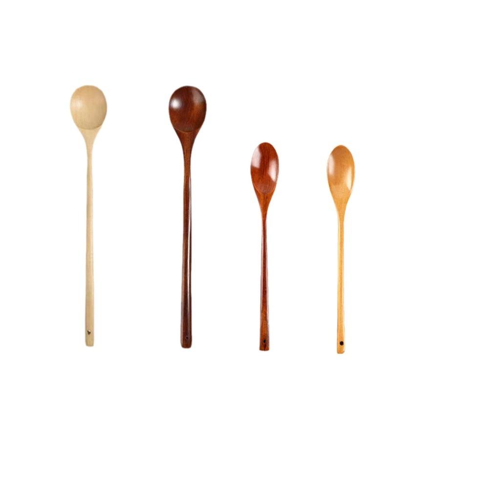 Dřevěná lžíce Bambusová Kuchyň Korejský Styl Přírodní Dřevo Polévková Stolní Nádobí Vaření Medová Kávová Lžíce Míchací Lžíce Čajová Lžička