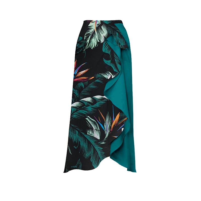 

Миди-юбка и пляжное платье класса люкс с праздничным принтом для женщин - 23027099 Medium темно-синий