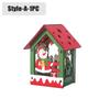 20PCS Christmas Decorations Creative DIY Assembled Cabin Painted Luminous House Christmas Tree Hanging Christmas Hut Ornaments