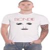 Blondie T Shirt Staredown Band Logo Debbie Harry New Official Mens White Size M