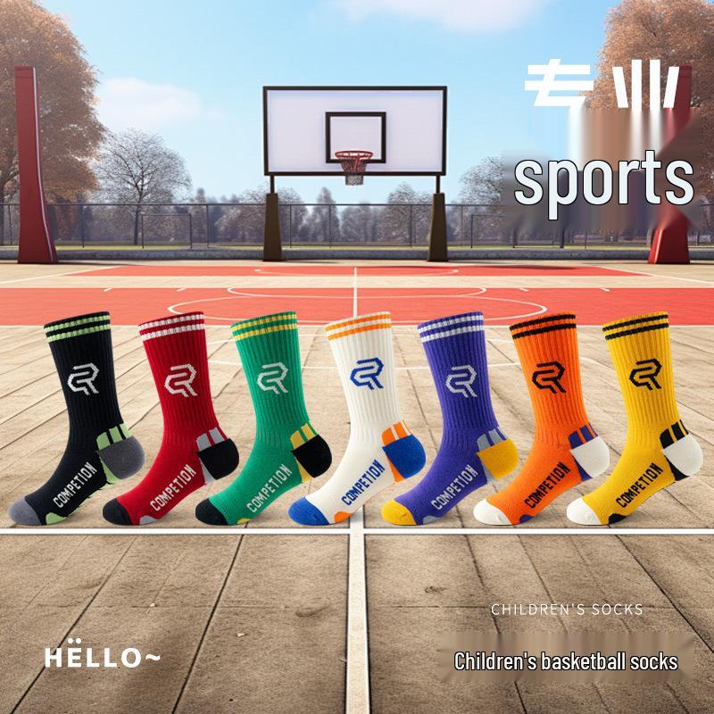 Pro Kids' Mid-Length Basketball Socks for Boys & Teens, High-Top, Real Game Training