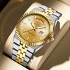 Luxury Business Calendar Stainless Steel Strap Quartz Watch Men'S Logo Quartz Watch Available