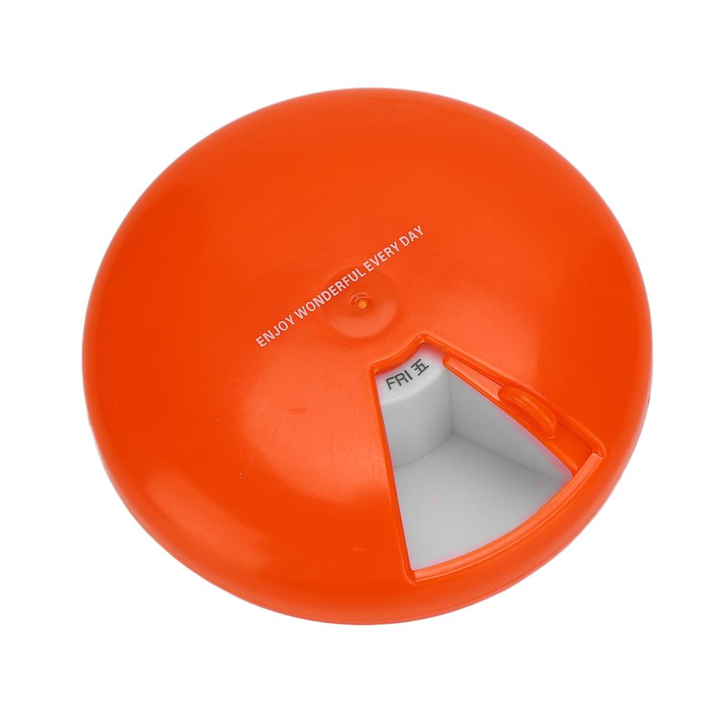 7 Grid Portable Medicine Organizer Box Rotating Weekly Pills Case Container for Outdoor Home Travel