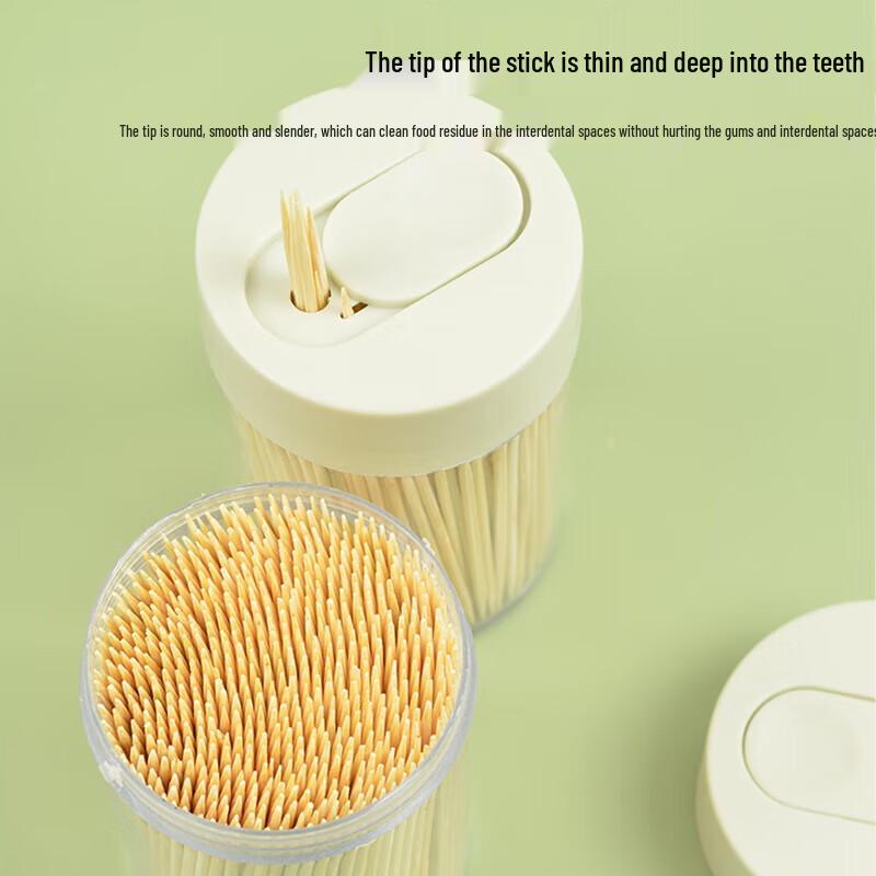 Miaojie Double-Ended Bamboo Toothpicks, 1000 Count