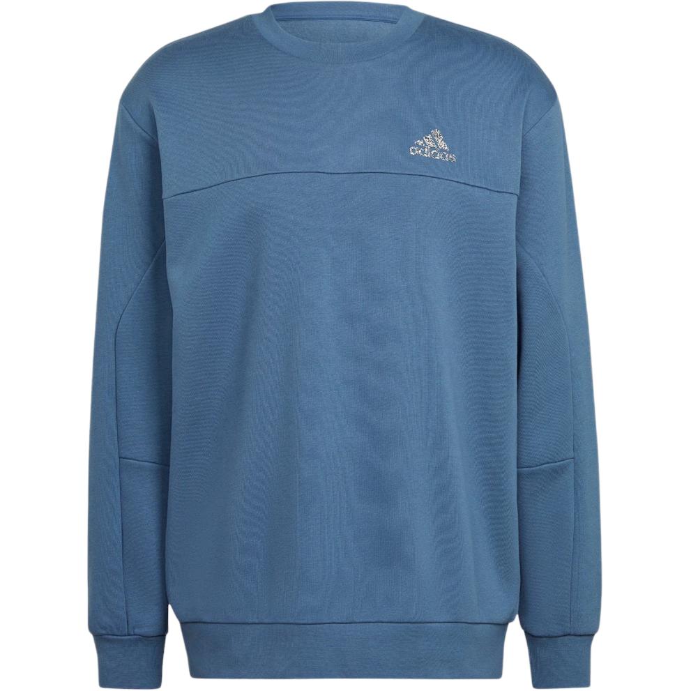 

Adidas Logo Long Sleeve Crew Neck Sweatshirt Men sweatshirt Gray Blue HM7893 M