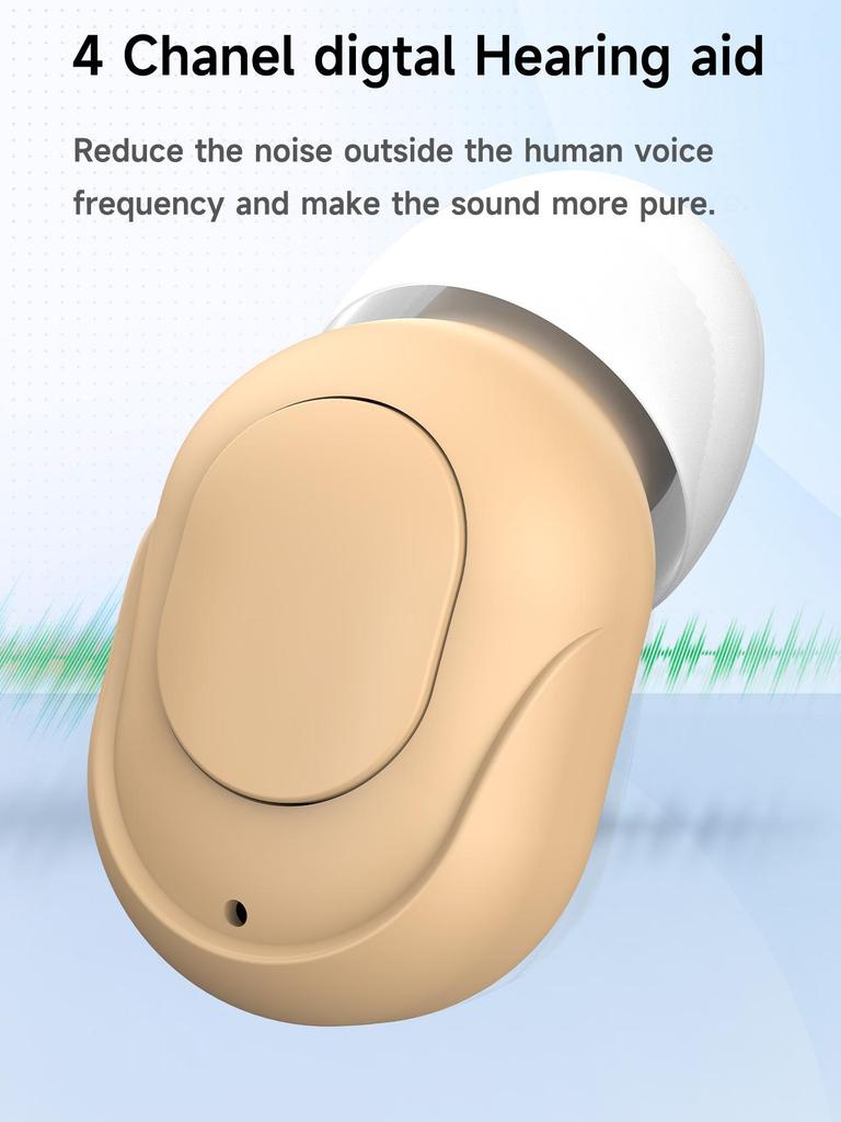 Hearing Aid with charger Amplifier Invisible In-the-ear Rechargeable Sound Amplifier for the elderly