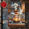 "Goofy As a Chef, Cooking In a Fancy Kitchen, Wearing a Chef's hat"Vintage Metal Tin Logo 30*20cm, 2D Flat, Perfect for Room Dec