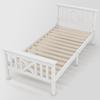 Wooden Bed Single Bed from Bed Frame with Slatted Frame Wooden Bed with Headboard - 90 x 200 cm Solid Wood Children's Bed Youth Bed Pine Solid White