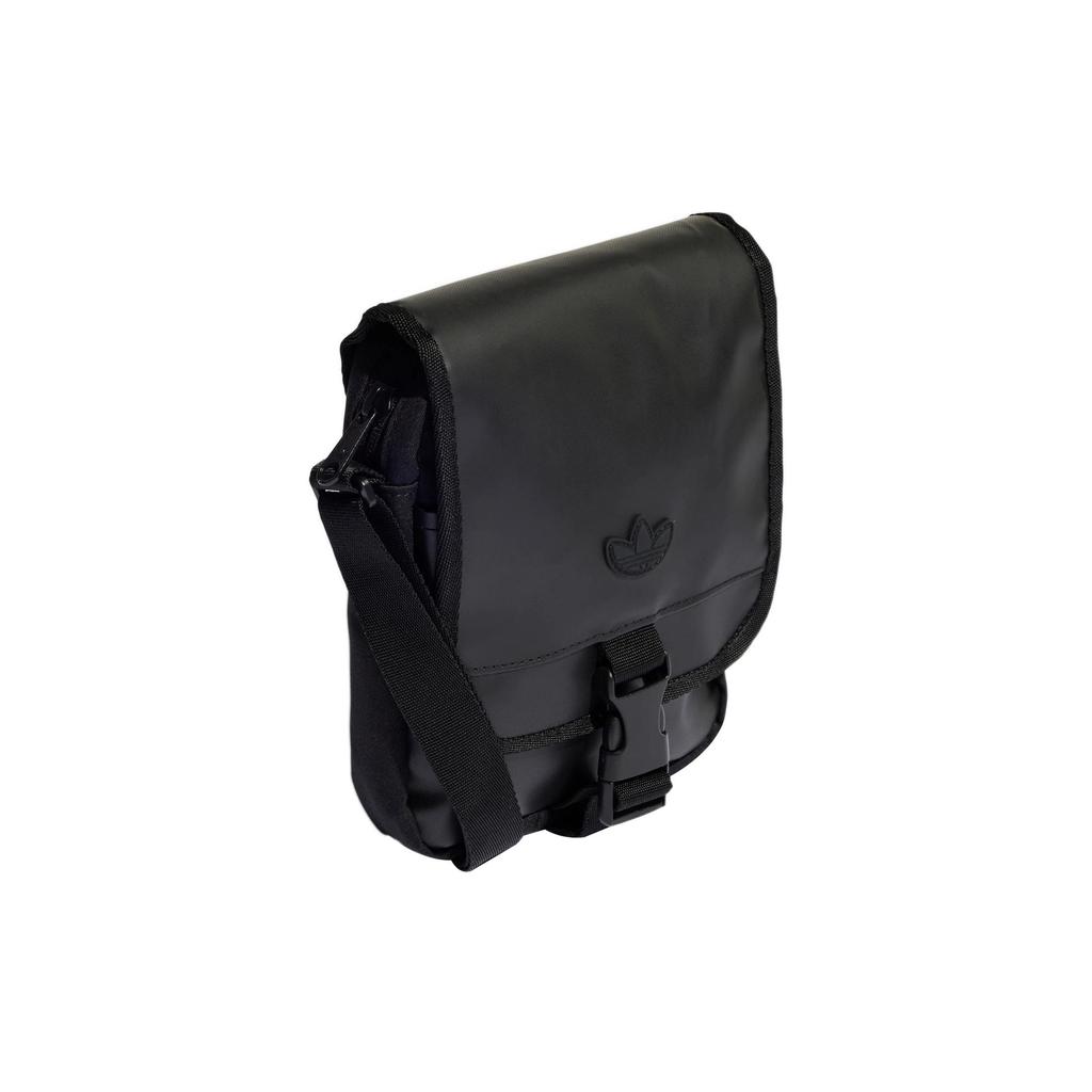 Adidas Originals Small Capacity Solid Color Polyurethane Phone Bag Crossbody Shoulder Bag Unisex Bags Black HL6726