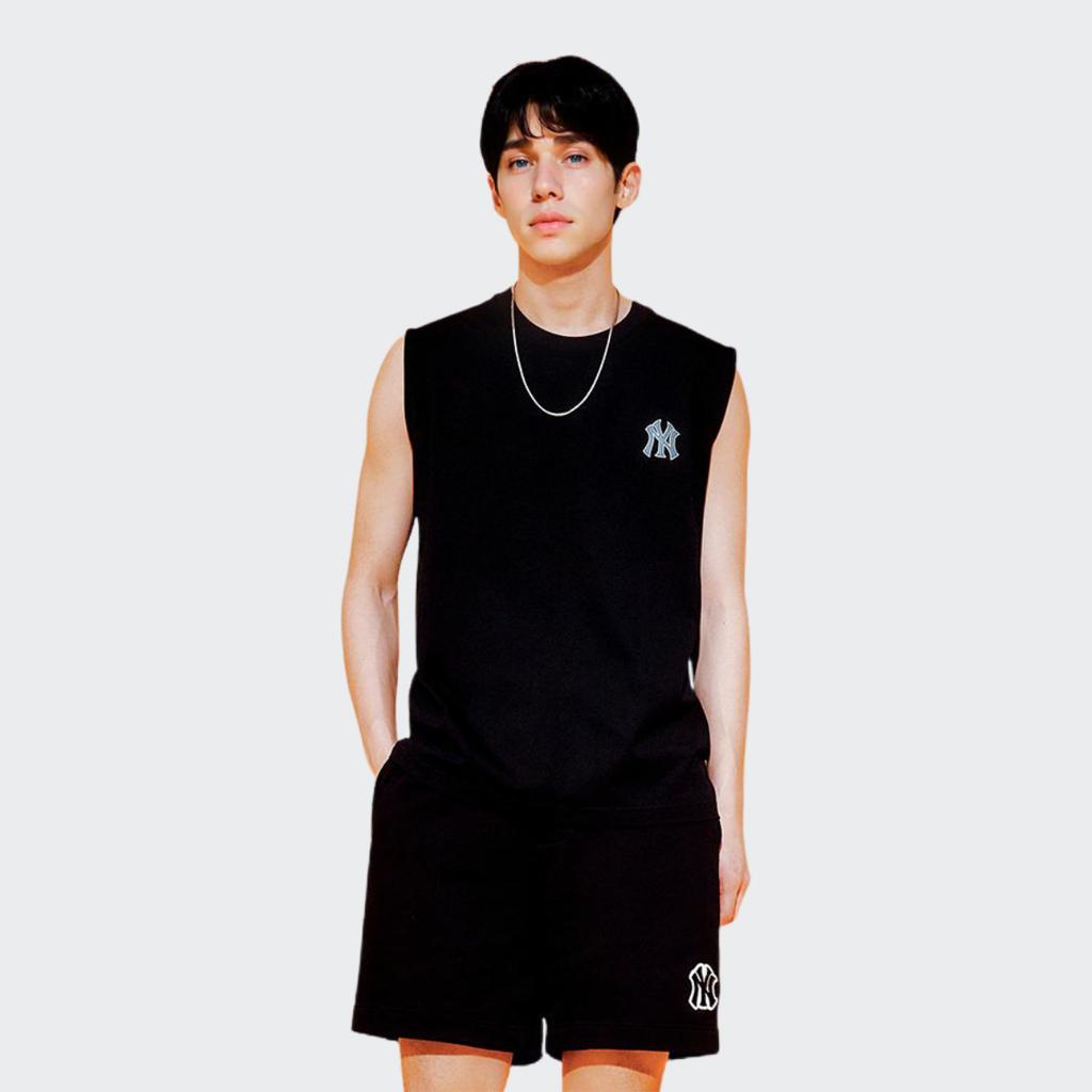 MLB New York Yankees Rückseitenlogo Sportmode Freizeitweste Unisex Weste Schwarz 3ATKB0233-50BKS