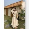 Set Spring and Autumn New Lazy Crochet Hollow Blouse Top Knitted Sweater Bust Skirt Gentle Two-piece Set