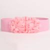 Belt Elastic Double-flower Fabric Wide Elastic Waist Belt for Party