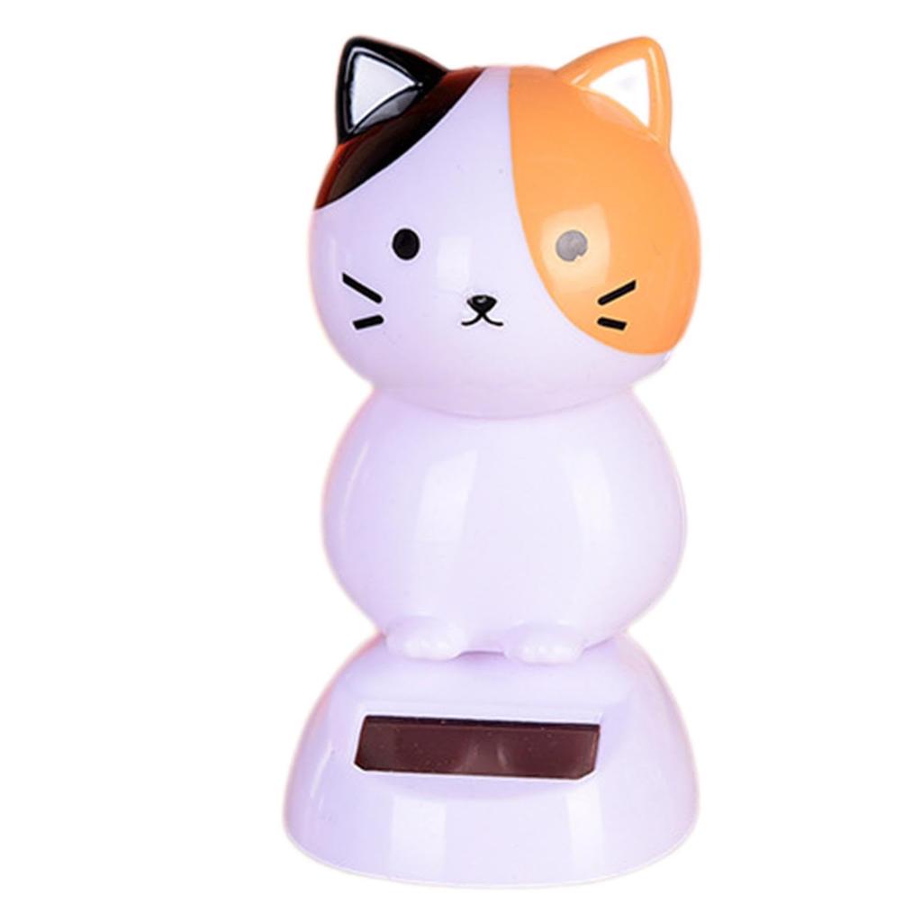 Cat Car Dashboard Decoration, Solar Bobblehead Cat, Cat Swinging Decoration - Cat Solar Bobblehead
