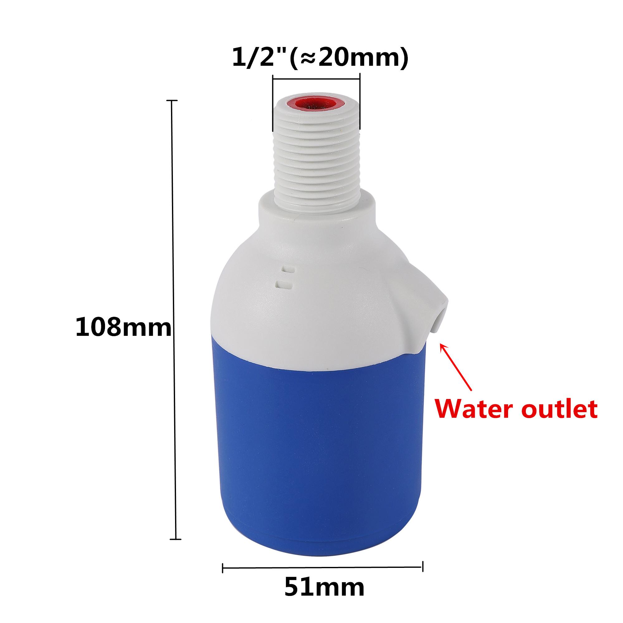 

1/2-дюймовый автоматический клапан регулирования уровня воды, плавающий шаровой клапан башни, установленный внутри резервуара, вставной свободный впускной и выпускной клапан