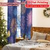2D Flat Printing  2pcs Festive Cheers Modern Contemporary Curtains 100% Polyester Curtains Decorations for Grey   Semi-Transparent