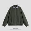 Retro Jacket Men's Spring and Autumn Plaid Lapel Pure Cotton Work Clothes Washing Old Jacket Loose Top