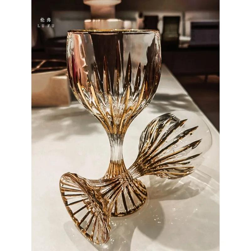Handbemalte hochwertige Rotweingläser Luxuskelche Heim hochwertiges Kristallglas kreative Weingläser.