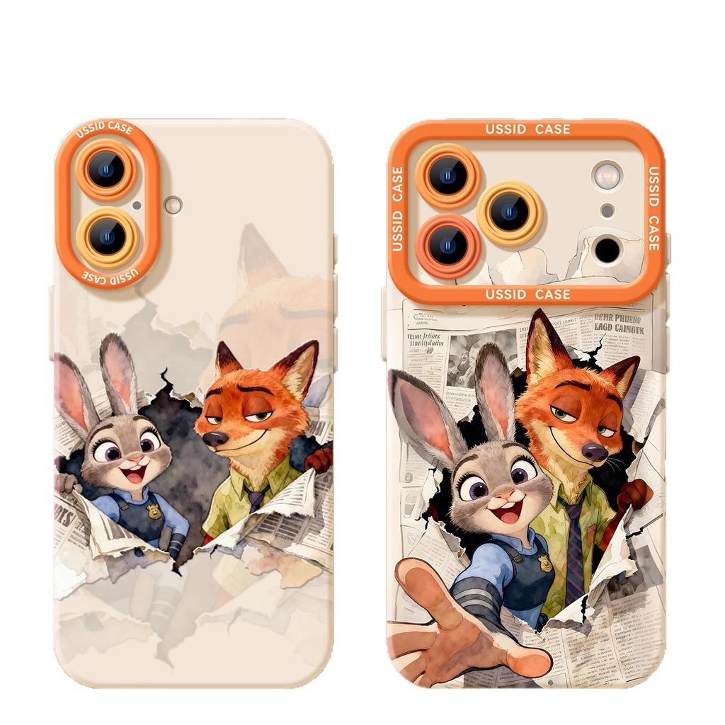Zootopia Mobile Case Apple 17promax Fox 16 Rabbit 15 Silicone 14 Soft 13 Cartoon 12 Couple