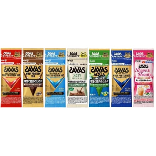 

House Choice: Only the Best Meiji SAVAS Whey Protein Trial Type, 7 Varieties, 7 Bag Set [Trademark Registration Number 6548991]