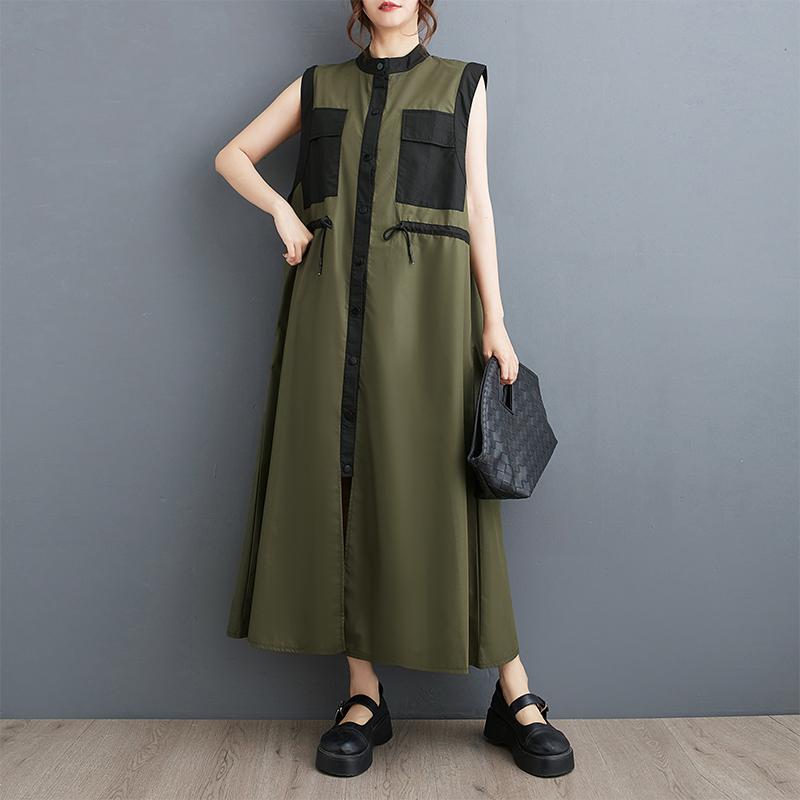Sleeveless Plus Size Vintage New In Dresses for Women Casual Loose Long Summer Shirt Dress