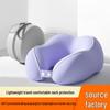 Almohada de Viaje Portátil con Espuma Viscoelástica en Forma de U para Cuello para Coche, Tren y Avión