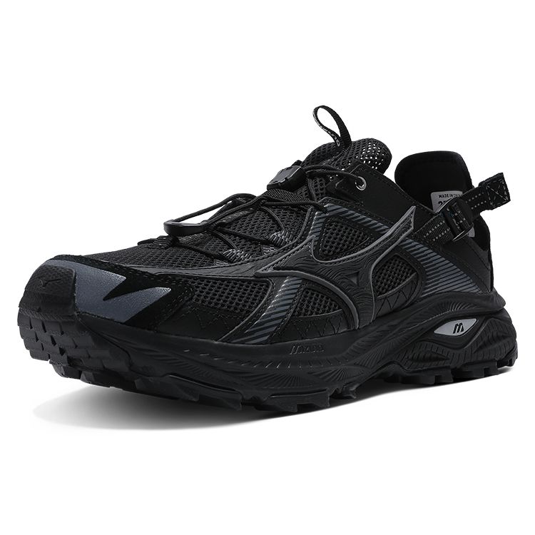 Mizuno Racer Trail SE Retro Všestranné Pohodlné Protiskluzové Prodyšné Rychleschnoucí Odolné Boty do potoka Unisex Boty Černé D1GH241903
