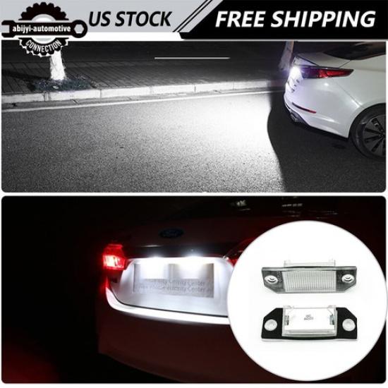 LED License Plate Lights White Lamps For Ford Focus C-MAX(03-) MK2(03-08) 2Pcs