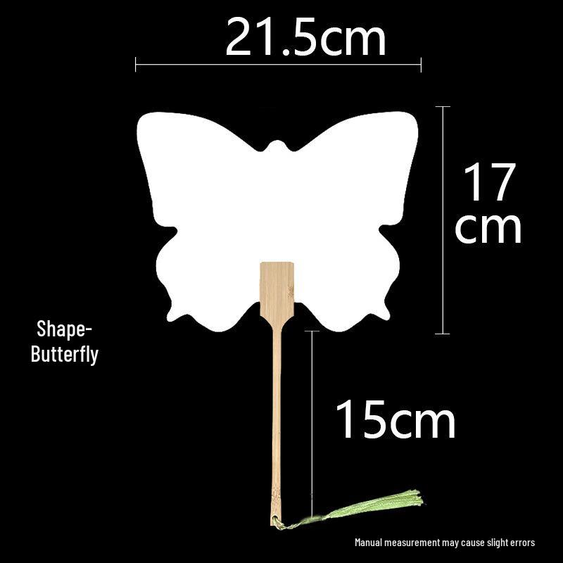 White Xuan Double-Sided Hand Fan: DIY Calligraphy & Painting, Thickened Semi-Raw Paper Fan