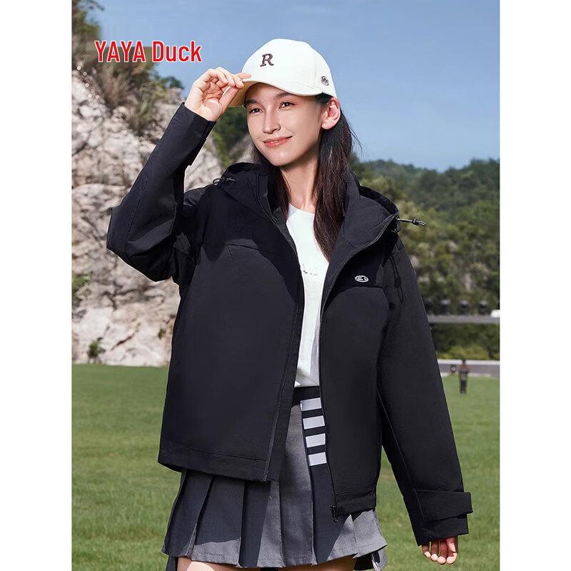 

YAYA 2025 Women s Short Hooded Lightweight Couple Jacket YF4P003657P 2XL