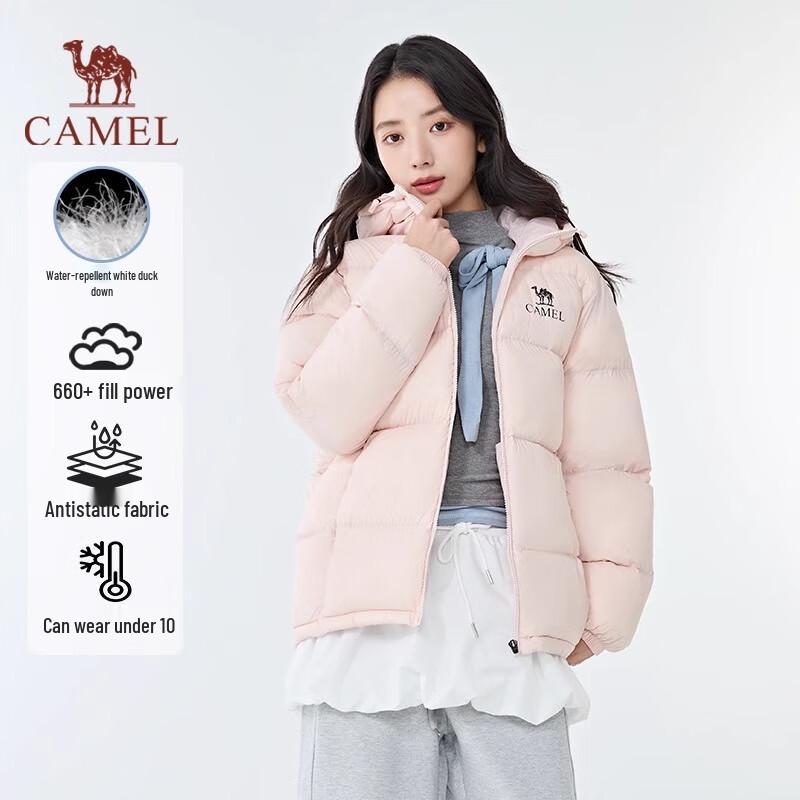 CAMEL Outdoor Hooded Down Jacket W35CR28001 L