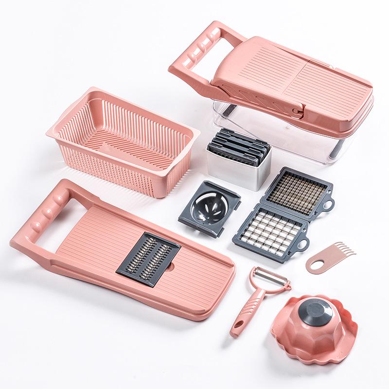 Multifunctional Kitchen Tool Set: Grater, Egg Separator, Vegetable Dicer & Slicer