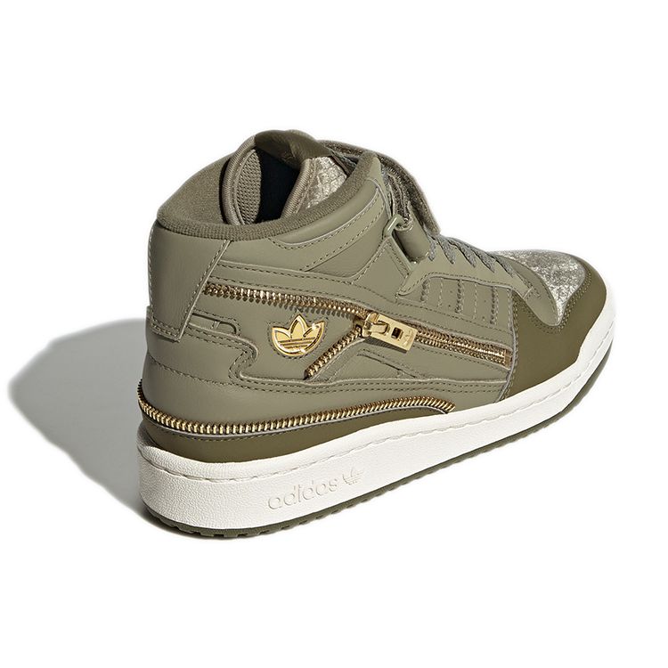 Adidas Originals Forum Mid High-Top Skate Shoes Women Sneakers Light-Army-Green GW6212