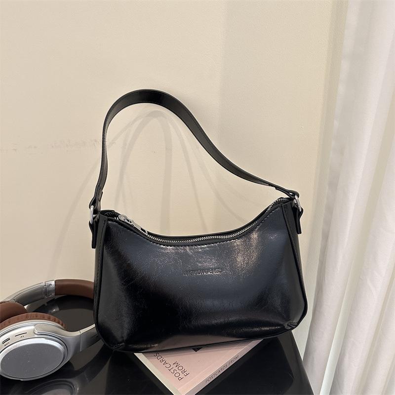 Women Vintage Simple Armpit Shoulder Bag Fashion Daily Small Square Dumpling Bag