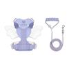 Luxurious Angel Wings Puppy Harness Set Lightweight Adjustable POM Buckle Pet Vest Chest Strap for Small Dog Cat Daily Walking