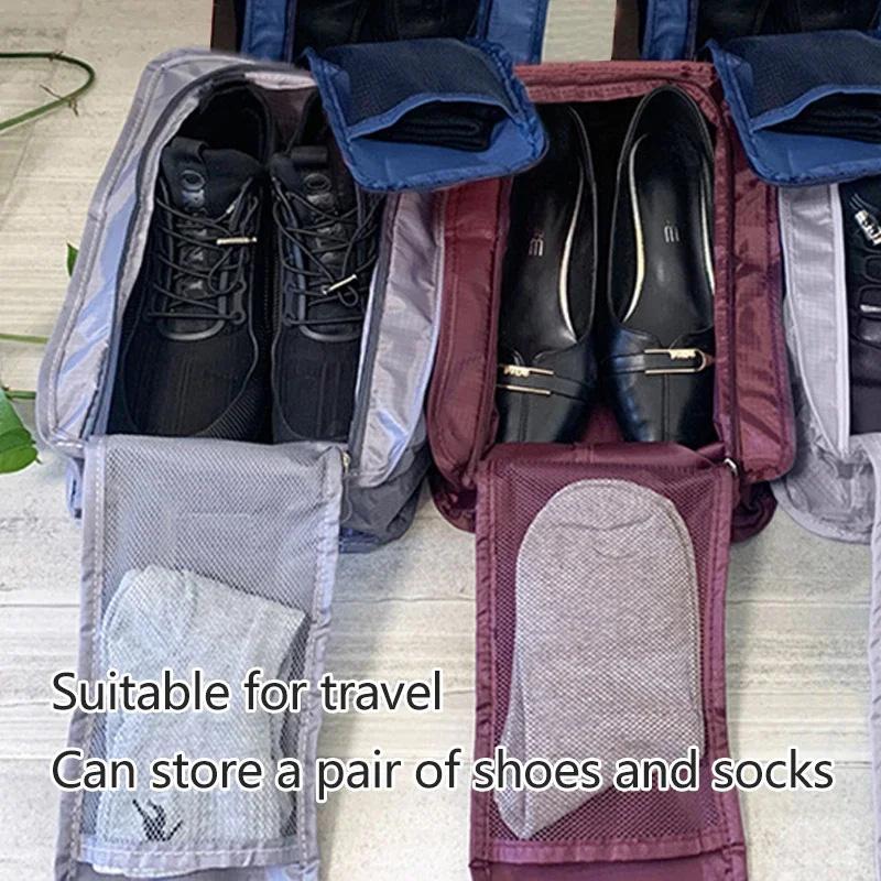 Zipper Portable Shoe Bag Travel Storage Multifunctional Waterproof Folding Storage Large Capacity Shoe Bag Shoe Organizer 2026