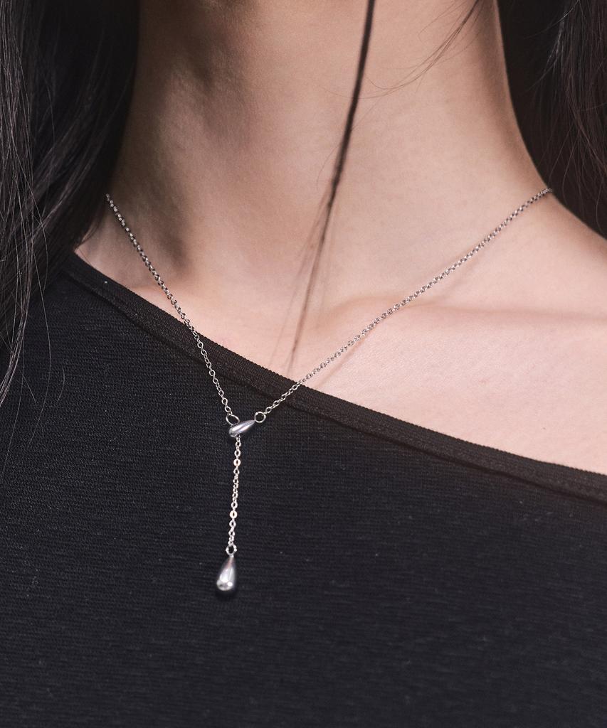 Zeroplanet Tears Drop Necklace [Silver]
