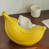 Creative Banana Tissue Box Ceramic Tissue Case Living Room Coffee Table Napkin Holder Dining Table Decoration Bedroom Ornament