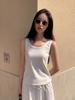 MOXI Women's 2026 Spring Korean-Style U-Neck Sleeveless Vest Top