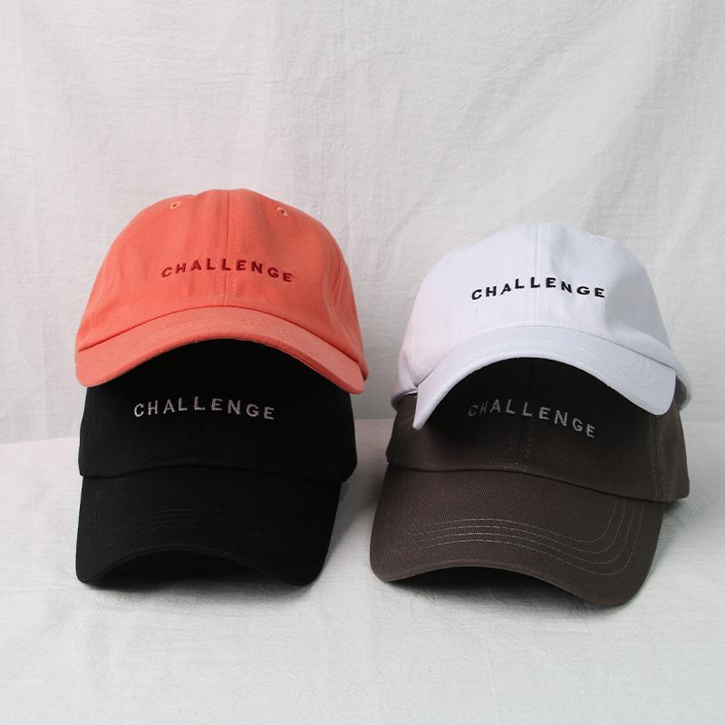 ”CHALLENGE” Letters Soft Cotton Baseball Cap Unisex Snapback Outdoor Sports Ponytail Hats For Women Men Hip Hop Hat Streetwear