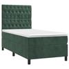 3143172 vidaXL Lit à sommier tapissier et matelas Vert foncé 80x200 cm Velours