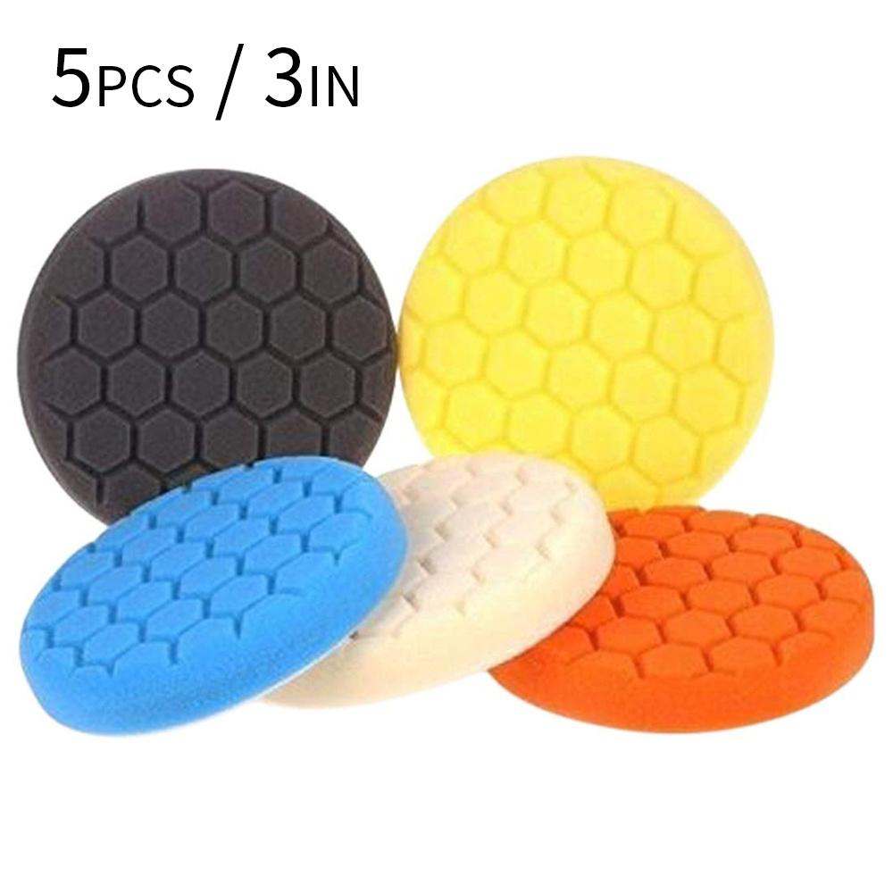 Car Polishing Sponge Pads Kit Foam Pad Buffer Kit Polishing Machine Wax Pads for Auto Motorcycle Motor Vehicle Removes Scratches