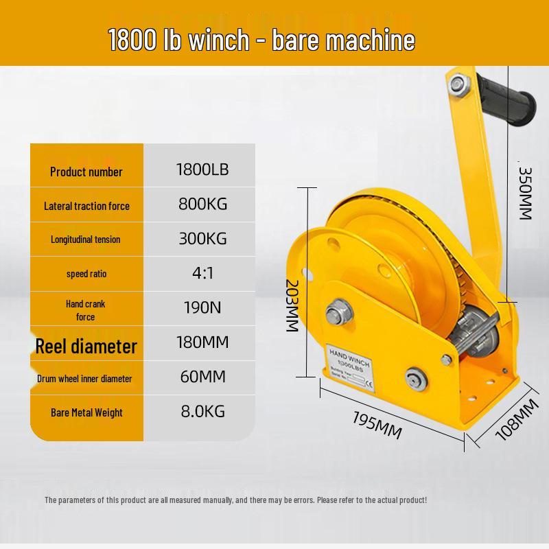 Guincho Manual Auto-Travante Junda: Talha Manual para Elevação e Tração com Cabo de Aço