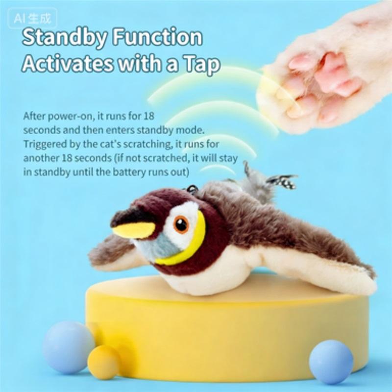 Electric Interactive Plush Pet Toy Flapping Shaking Simulation Animal Cat Dog Toy For Boredom Relief