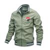 Unisex Autumn Pilot Print Zip-Up Cycling Jacket