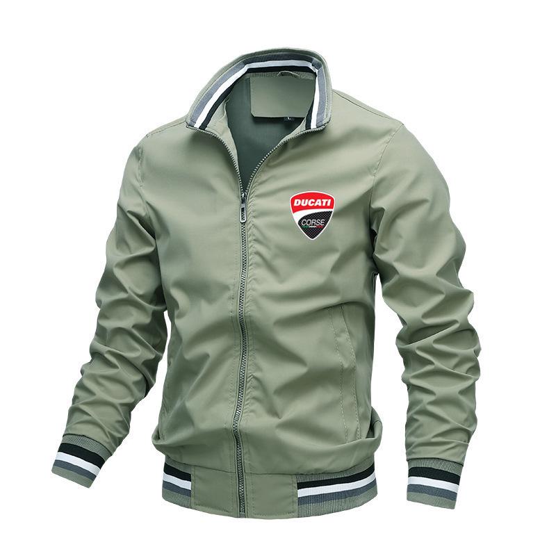 Unisex Autumn Pilot Print Zip-Up Cycling Jacket