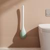 Plastic TPR Toilet Brush Toilet Bowl Brush with Holder Set Wall Hanging Toilet Brush Flexible Soft Cleaning Bristles for Floor