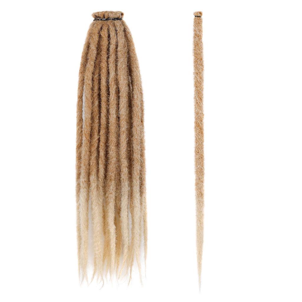24-Inch Single Strand European & American Felt Dreadlocks Wig – Hand-Crocheted Extensions for Street Dance